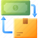 package, delivery, cash, on, shipping, and, transaction, payment, box, money