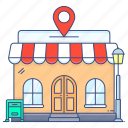 architecture, building address, market location, shop location, store location 