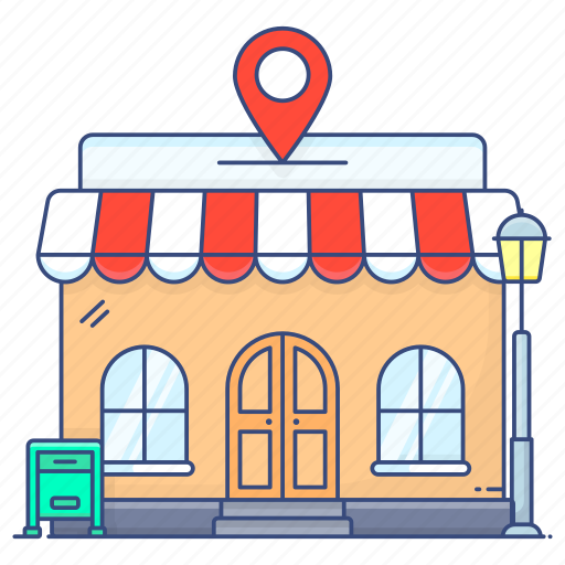 Architecture, building address, market location, shop location, store location icon - Download on Iconfinder