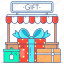 gift shop, godown, market place, outlet, store, storehouse 