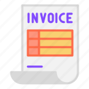 invoice, bill, receipt, payment, shopping, online, ecommerce, buy