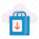 cloud, shopping, server, data, buy