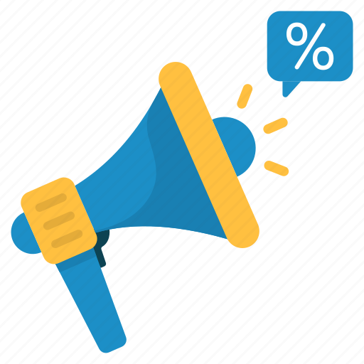 Discount, promotion, tag, sale, business, megaphone icon - Download on Iconfinder