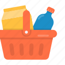 grocery, basket, cart, supermarket, buy, kitchen