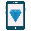 mobile, diamond, jewel, stone, app, ring