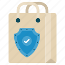 shopping, security, cart, protection, buy, shield