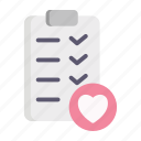 wishlist, list, checklist, document, love, check, menu, favorite, clipboard