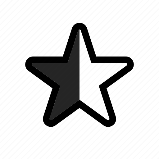 Star, review, favourite, half icon - Download on Iconfinder