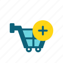 ecommerce, sale, shopping, transaction, add, cart, increase