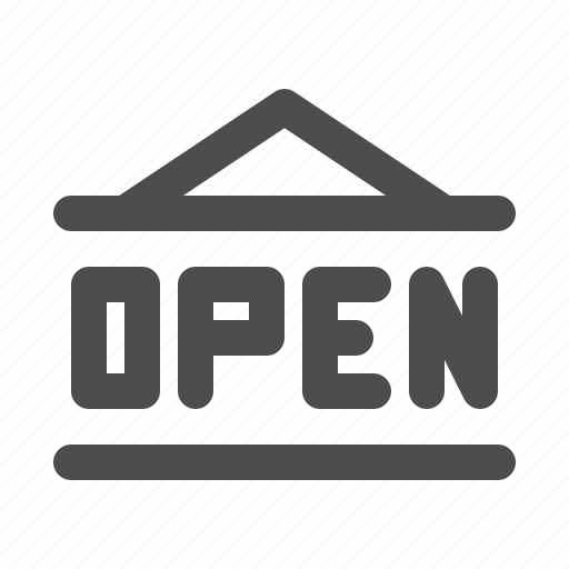 Open, sign board, hanging board, open sign icon - Download on Iconfinder