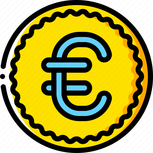 Coin, currency, ecommerce, euro, money, payment, yellow icon - Download on Iconfinder