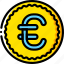 coin, currency, ecommerce, euro, money, payment, yellow 