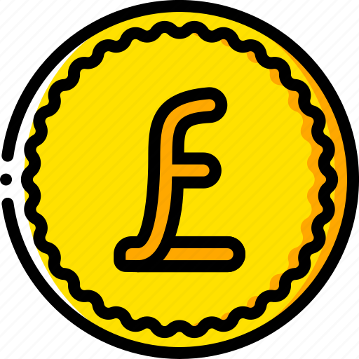 Coin, currency, ecommerce, money, payment, pound, yellow icon - Download on Iconfinder