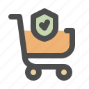 secure shopping, shopping cart, protected, privacy