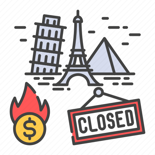 Bankruptcy, business, closing, collapse, crisis, economic, landmark icon - Download on Iconfinder