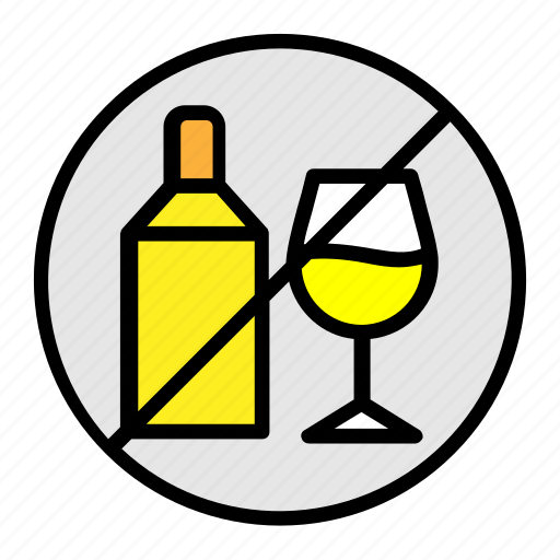 Alcohol ban, fasting, no beverage, no drinking, no juices, prohibition, restriction icon - Download on Iconfinder