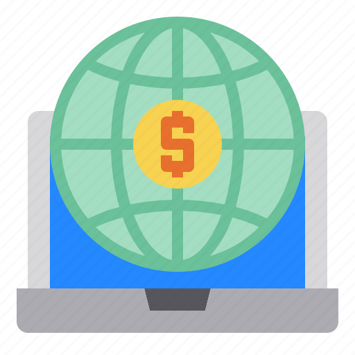 Business, computer, economy, finance, globe, laptop, money icon - Download on Iconfinder