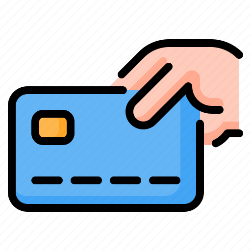 Credit, debit, card, pay card, payment, pay, hand icon - Download on Iconfinder
