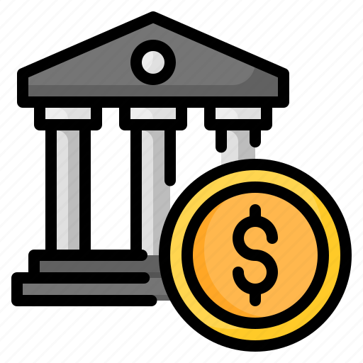 Bank, banking, building, finance, money, coin, dollar icon - Download on Iconfinder