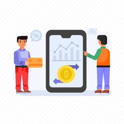 Banking app, mobile banking, online payment, online finance, digital banking illustration - Download on Iconfinder
