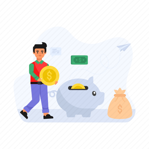Piggy bank, savings, penny bank, money, funds illustration - Download on Iconfinder