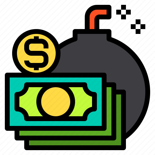 Crisis, financial, economic, bomb, business, currency icon - Download on Iconfinder