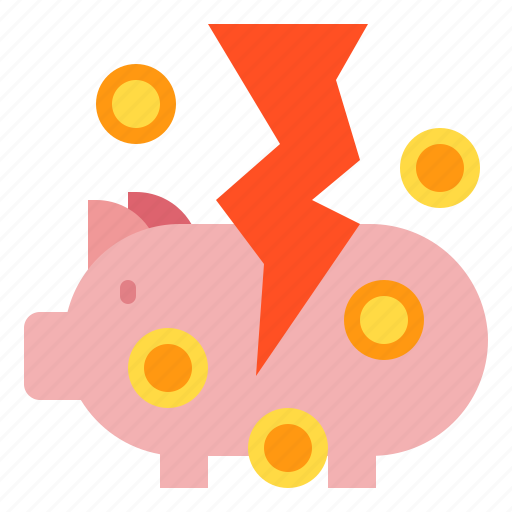 Crisis, saving, piggy, financial icon - Download on Iconfinder