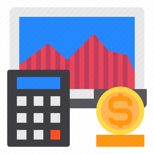 Graph, calculator, computer, currency, financial, business icon - Download on Iconfinder