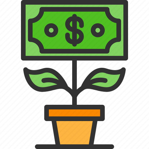 Finance, growth, money, plant, profit icon - Download on Iconfinder