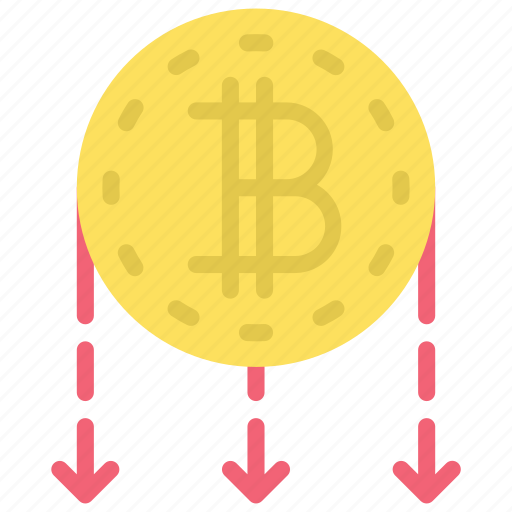 Bitcoin, loss, crypto, cryptocurrency, cash icon - Download on Iconfinder