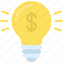 financial, ideas, lightbulb, light, bulb, idea