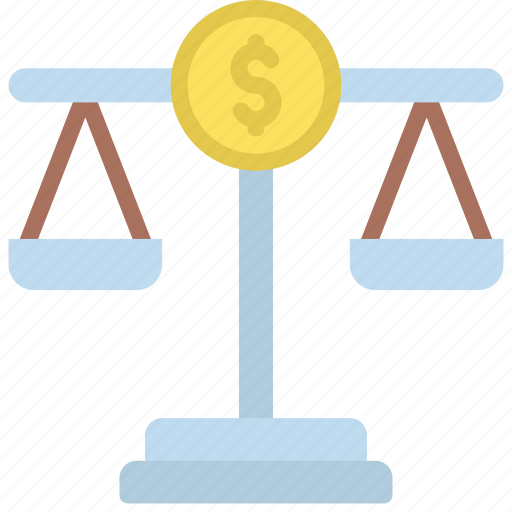 Financial, scales, weighingscales, justice, money icon - Download on Iconfinder