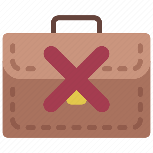 No, job, work, prohibited, briefcase, cross icon - Download on Iconfinder