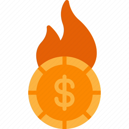 Dollar, finance, fire, loss, money icon - Download on Iconfinder