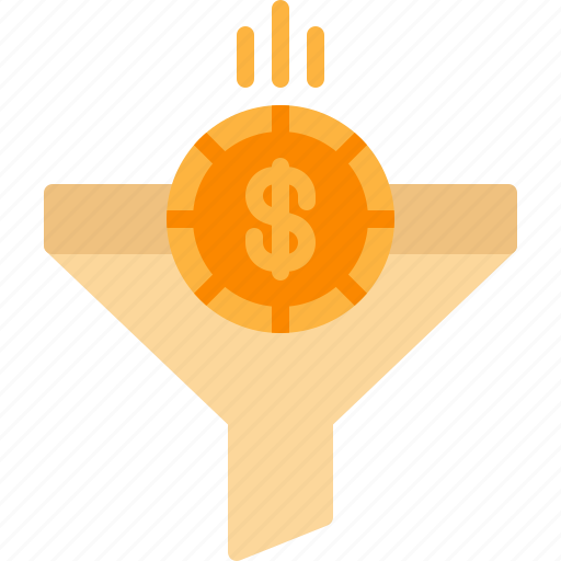 Coin, conversion, dollar, funnel, marketing icon - Download on Iconfinder