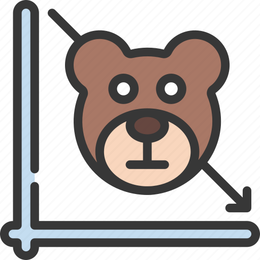 Bear, market, decline, bearish, decrease, loss icon - Download on Iconfinder