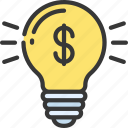 financial, ideas, lightbulb, light, bulb, idea