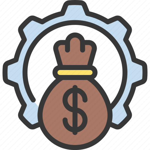 Financial, management, money, bag, cog, gear icon - Download on Iconfinder