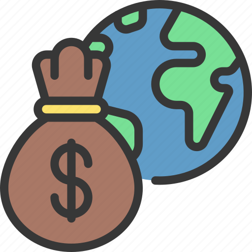 Global, globe, earth, moneybag, economics icon - Download on Iconfinder