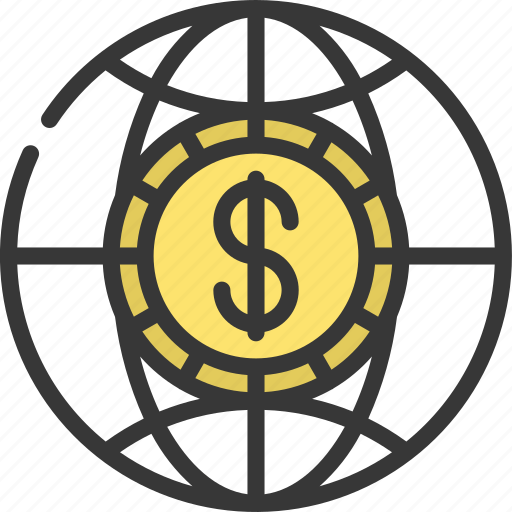Internet, money, globe, grid, coin icon - Download on Iconfinder