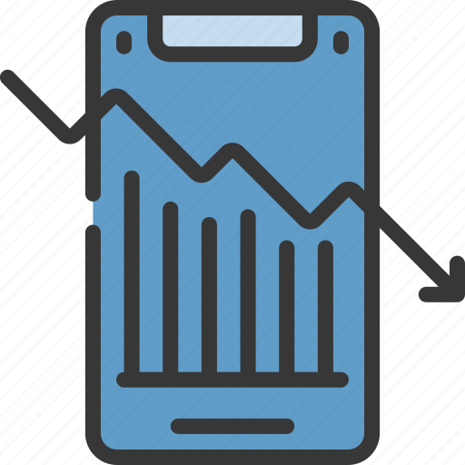 Mobile, phone, analysis, cell, stock, market, barchart icon - Download on Iconfinder