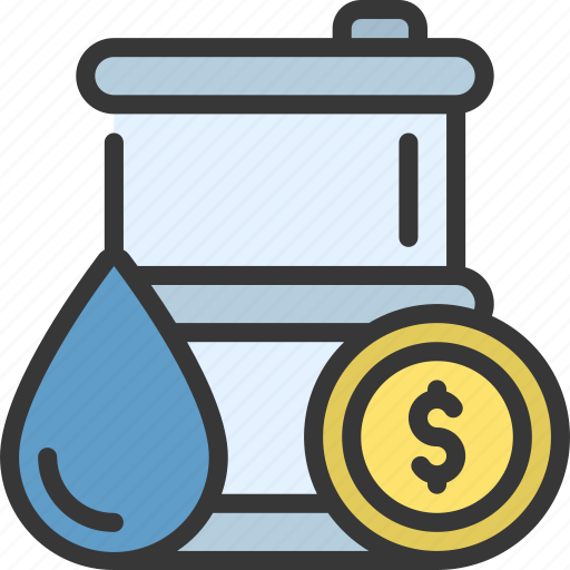 Oil, price, money, cash, coin, barrell icon - Download on Iconfinder