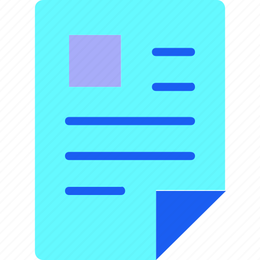 Document, editorial, file format, file type, page, paper, profile icon - Download on Iconfinder