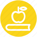 .svg, apple, book, education, knowledge, notebook, study