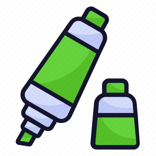 Highlighter, marker, school, education, study icon - Download on Iconfinder