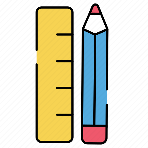 Stationery tools, stationery equipment, stationery instruments, pencil scale, drafting tools icon - Download on Iconfinder