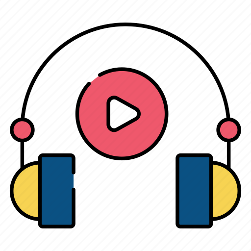 Audio learning, audio education, video learning, headphones, headset icon - Download on Iconfinder