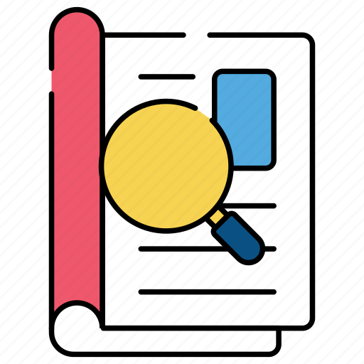 Search paper, search document, search doc, paper analysis, document analysis icon - Download on Iconfinder