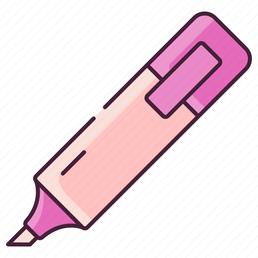 Highlighter, highlight, stationery, marker icon - Download on Iconfinder