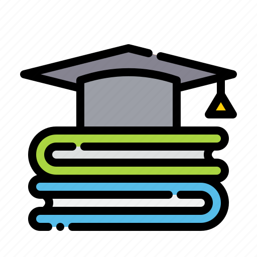 Education, book, graduation cap, study icon - Download on Iconfinder